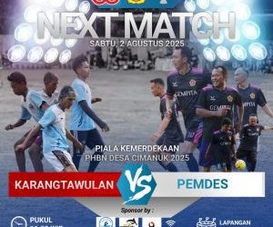 TIM SEPAK BOLA PEMDES CIMANUK MASUK SEMIFINAL FIALA KEMERDEKAAN HUT RI KE 80